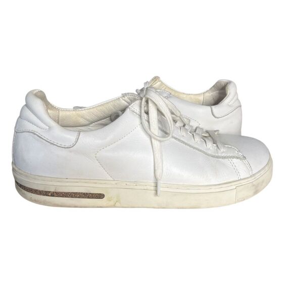 BIRKENSTOCK Bend Low White Leather Sneakers Lace Up Medium/Narrow Size 41 L10 M8 - Picture 1 of 9